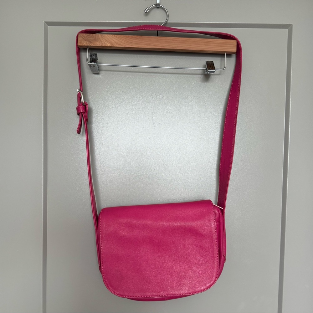 Village Tannery NYC Designs Savestet Raspberry Crossbody Purse